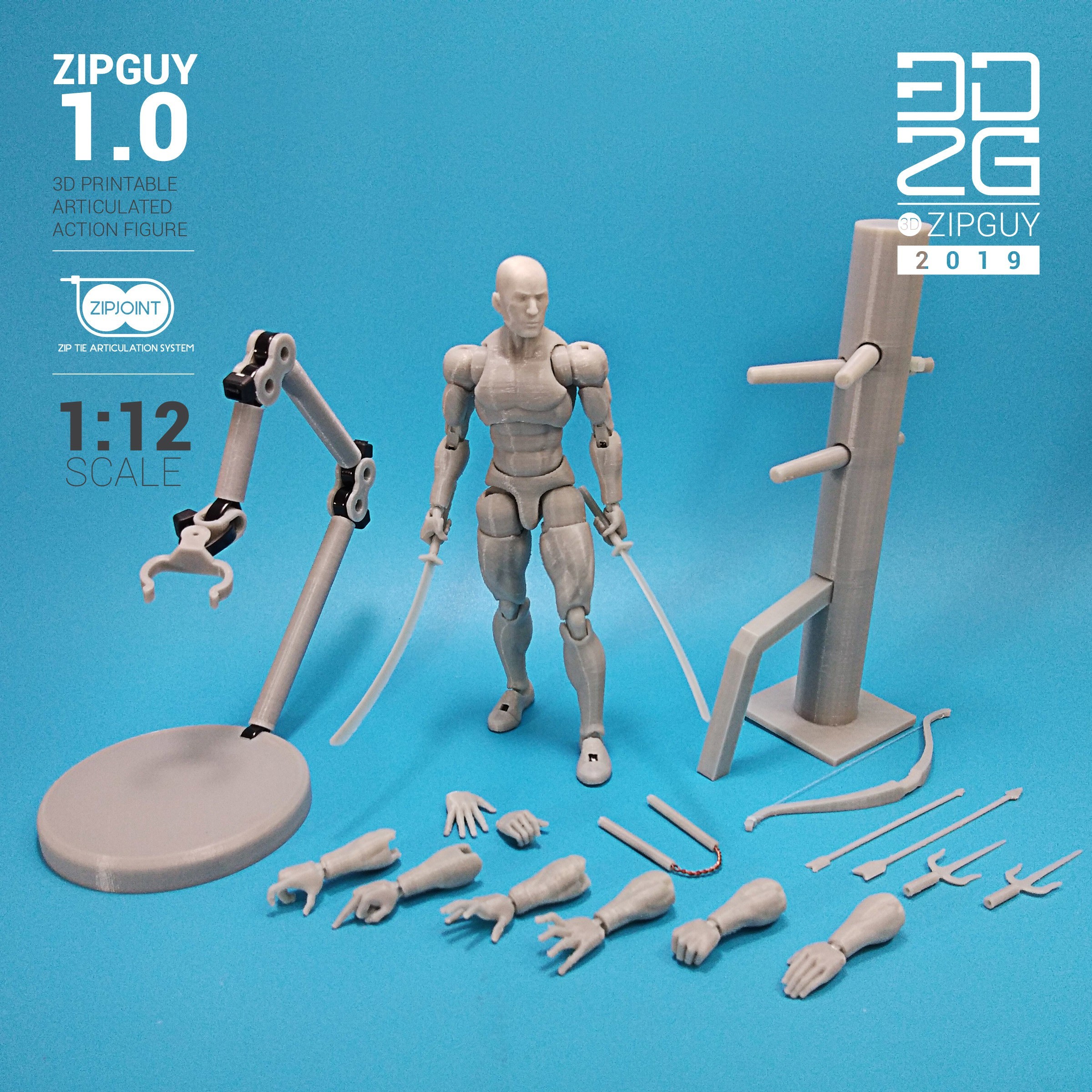 3D file ZIPGUY 1.0 ZIP TIE ACTION FIGURE 🤐・3D print design to download ...